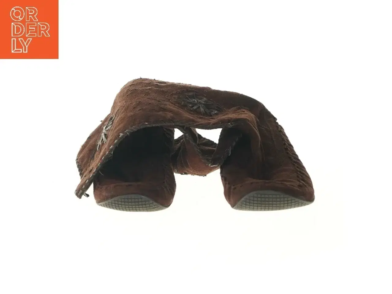 Billede 3 - Brune støvler med mønster (str. længde 28 cm)