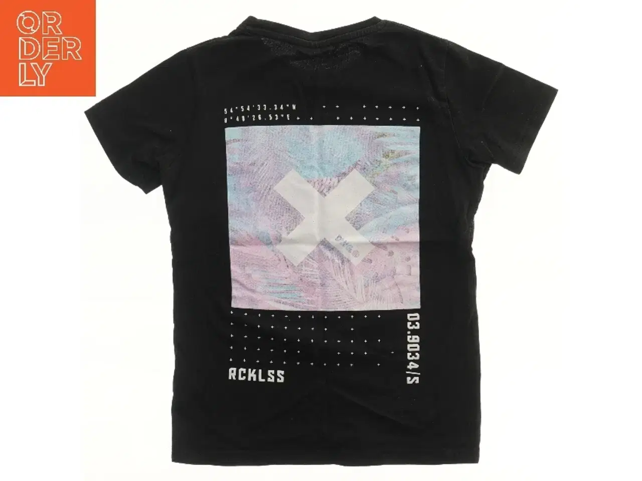 Billede 1 - Sort T-shirt med grafisk print fra DWG (str. 140)