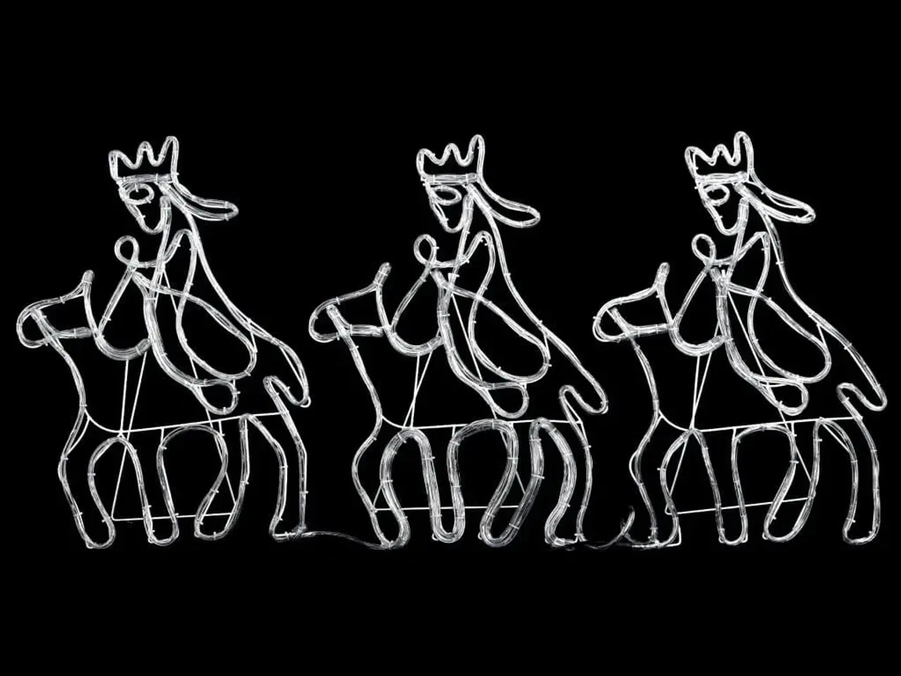 Billede 4 - De tre vise mænd julefigur 504 LED-lys 70x50 cm