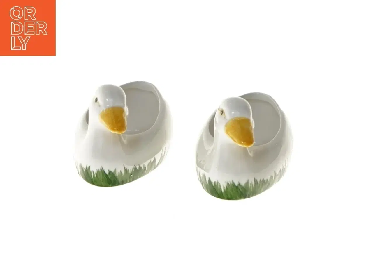 Billede 1 - Ænder porcelænsfigurer (str. Ø 9,5xØ6x6,5 cm)