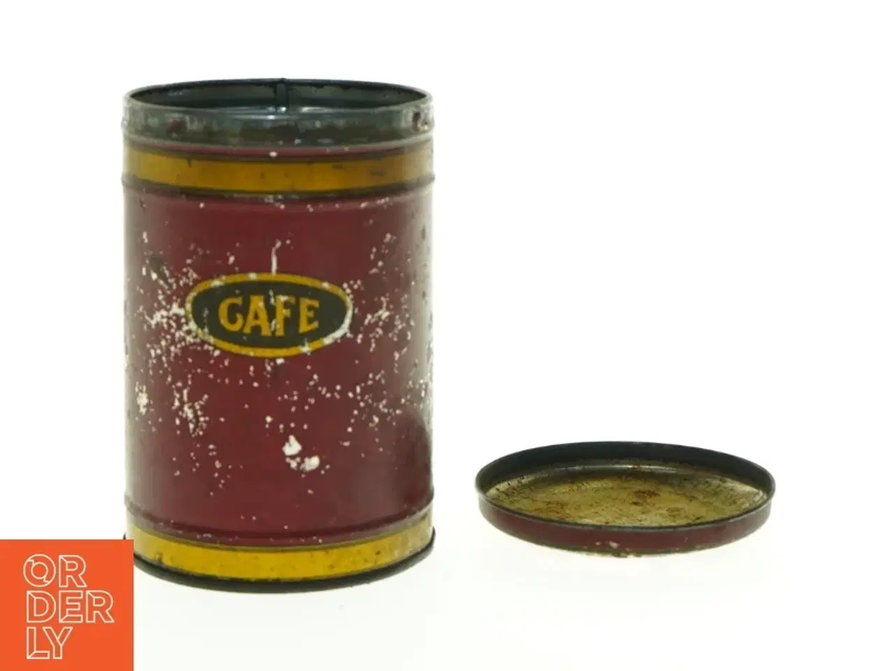 Billede 4 - Vintage rød kaffedåse (str. 17 x 11 cm)
