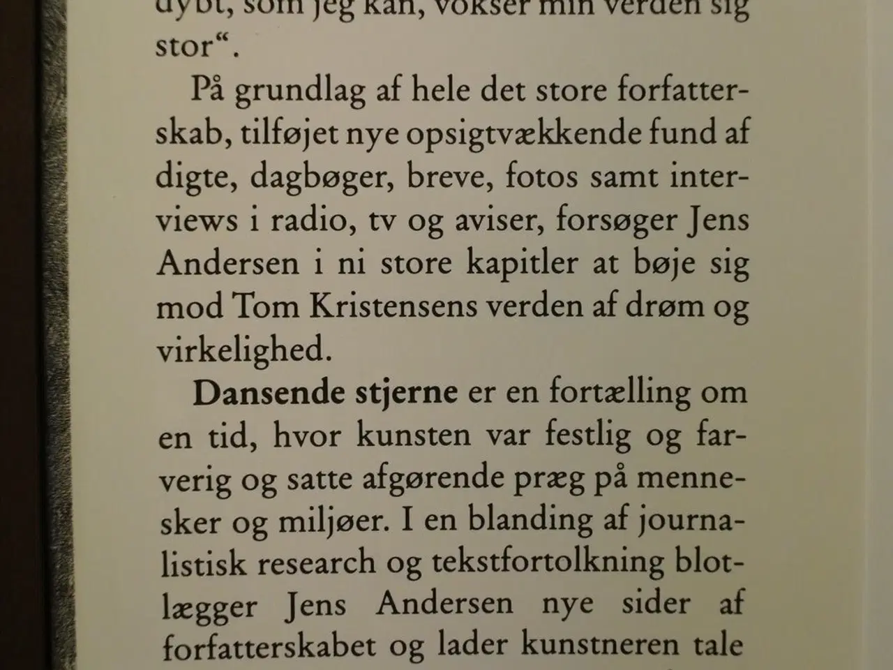 Billede 2 - dansende stjerne - en bog om tom kristensen, af je