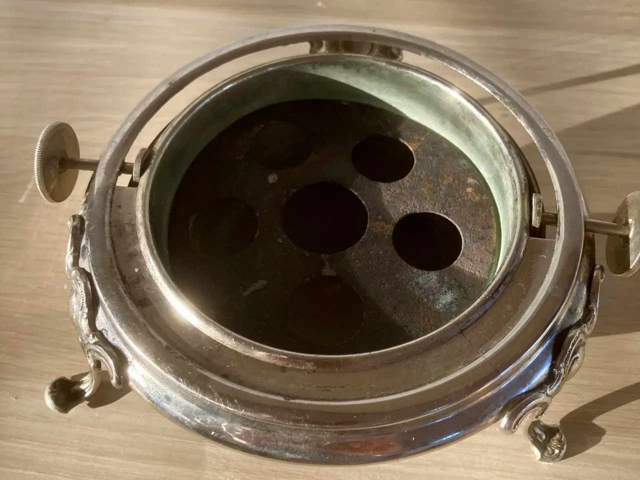 Billede 6 - Retro kaviarskål, forsølvet med drejelåg. 