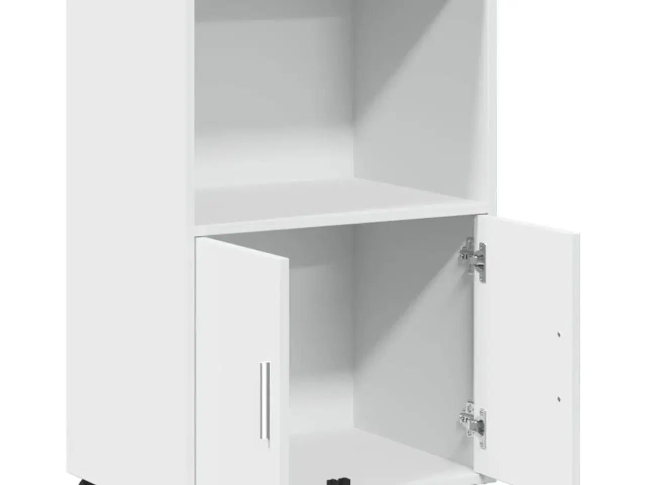 Billede 7 - Rullebord 55x40x91 cm konstrueret træ hvid