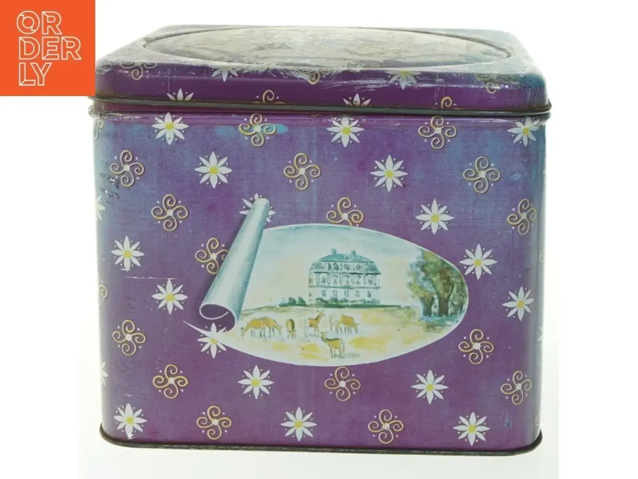 Billede 2 - Vintage metal kagedåse (str. H. 18 cm. 21 x 21 cm)