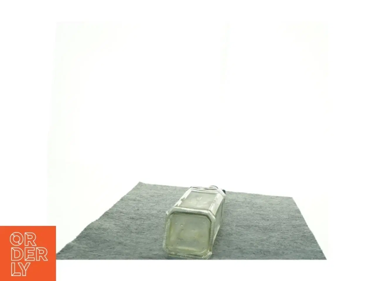Billede 4 - Antik Glaskaraffel og korkprop med sølv fransk lilje (str. 39 x 8 cm)