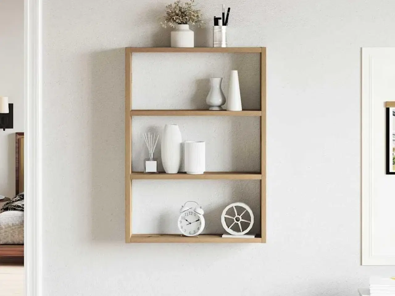 Billede 3 - Væghylde 43x9x60 cm konstrueret træ kunsteg