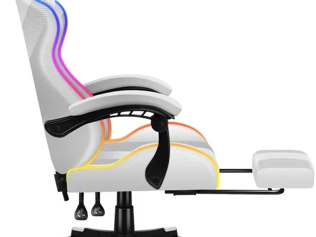 Billede 7 - Gamerstol Huzaro Force 4.7 RGB – hvid med fodstøtte