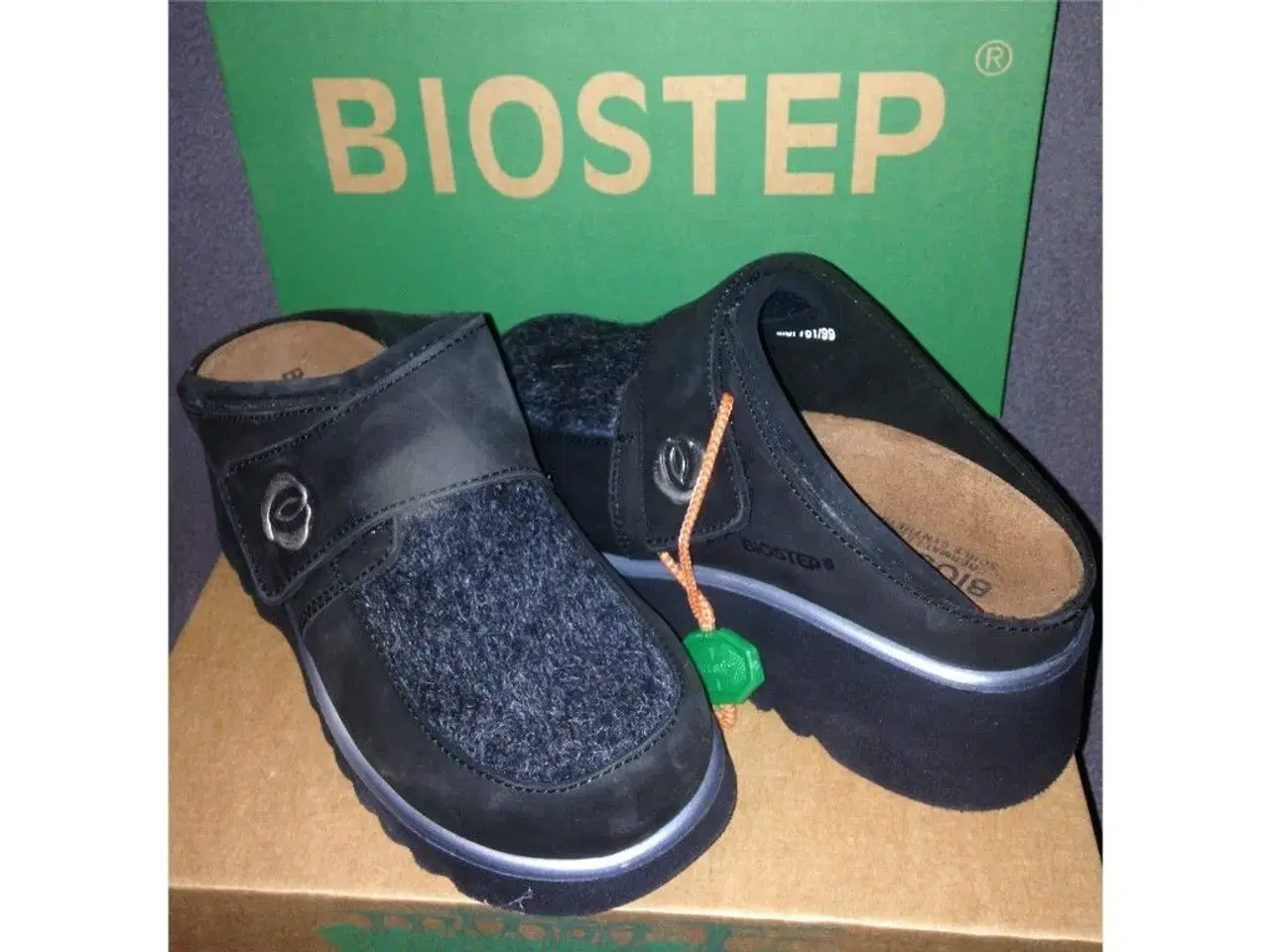 Billede 1 - BioStep læder hytte sko med pels.