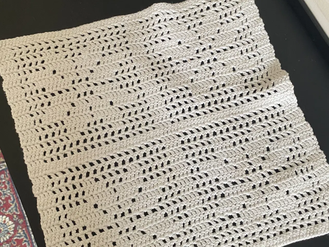 Billede 1 - Hæklet viskestykke/ håndklæde