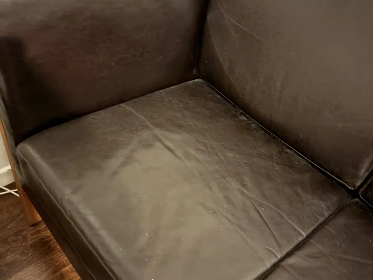 Billede 3 - Cognac farvet Læder sofa