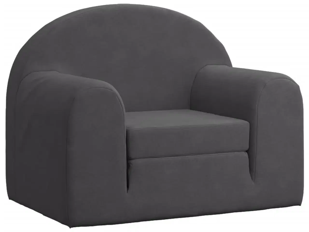 Billede 2 - Sovesofa til børn blødt plys antracitgrå