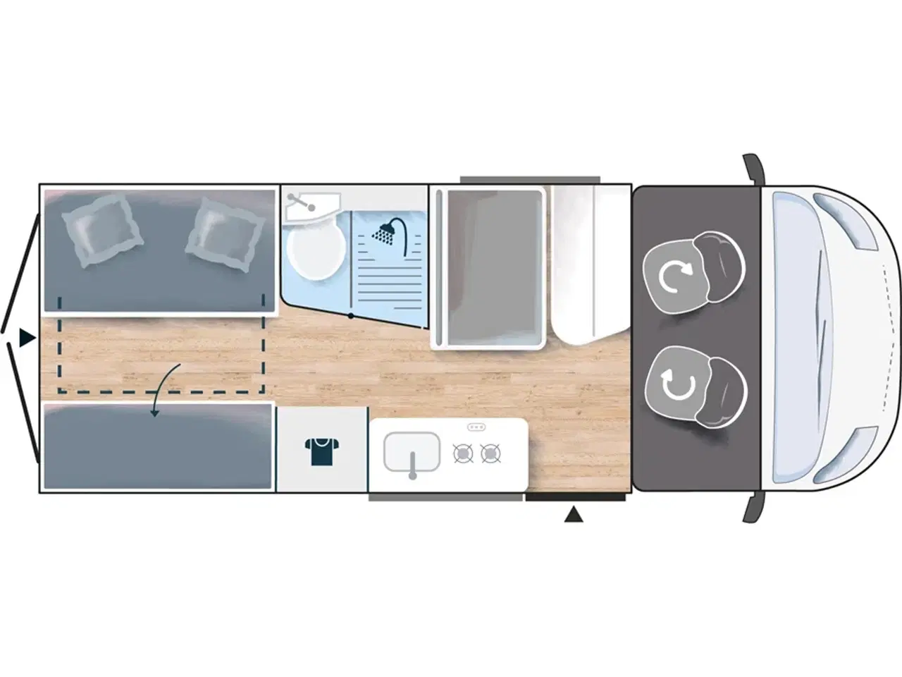 Billede 42 - 2022 - Chausson ROAD LINE V594 VIP   Fiat MultiJet 3, DAB-radio, solceller, start- stop system inkl. intelligent ladeanlæg, fuld LED-belysning indvendig og undervognsbehandling