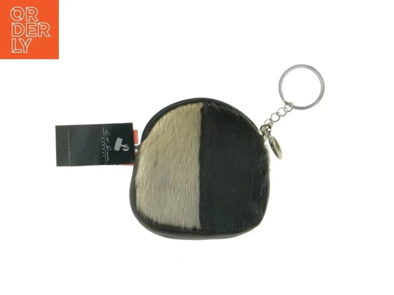 Billede 1 - Punge med nøglering i pels (str. 10x9,5 cm)