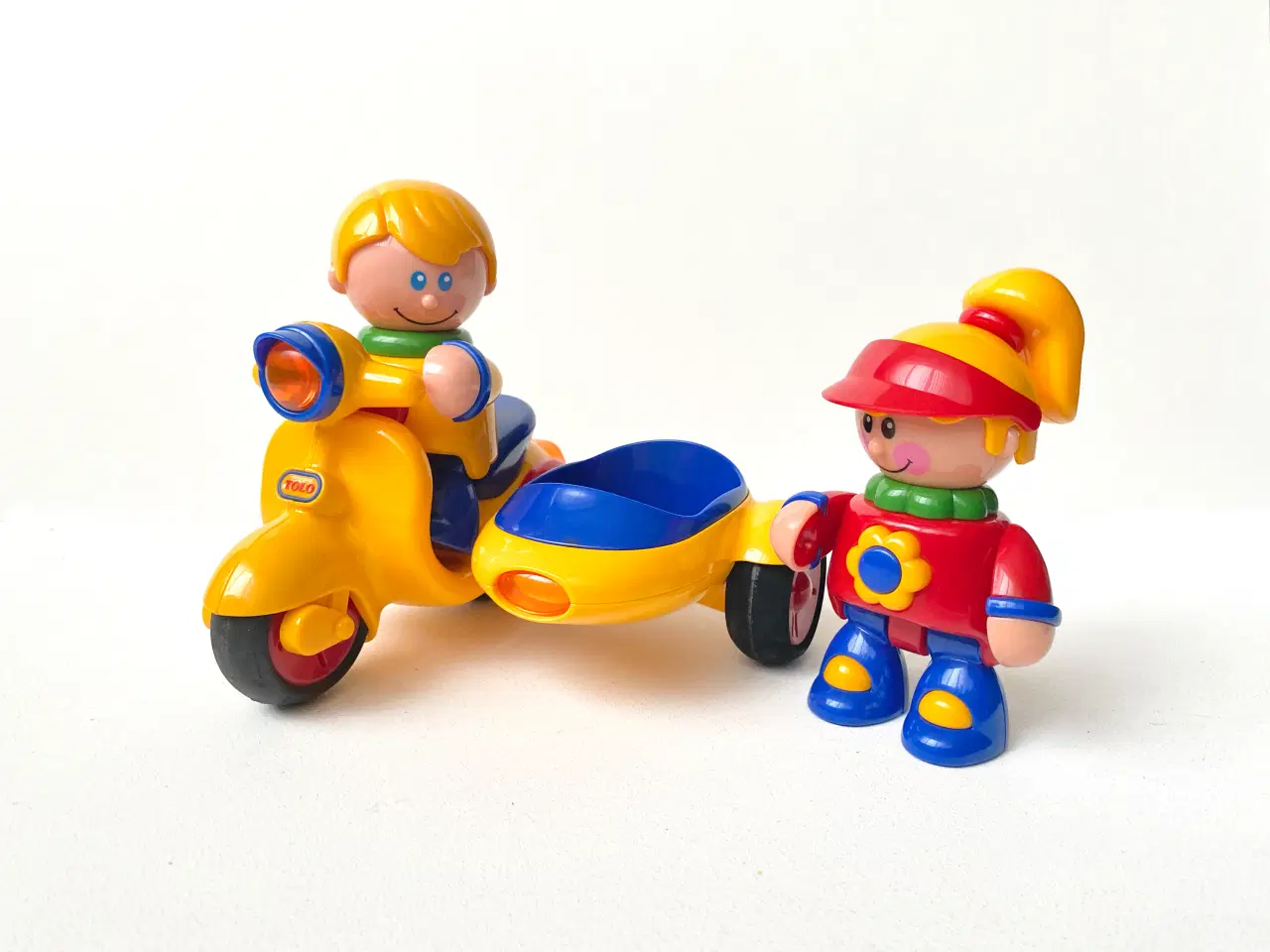 Billede 2 - Motorcykel med sidevogn + 2 figurer fra TOLO Toys