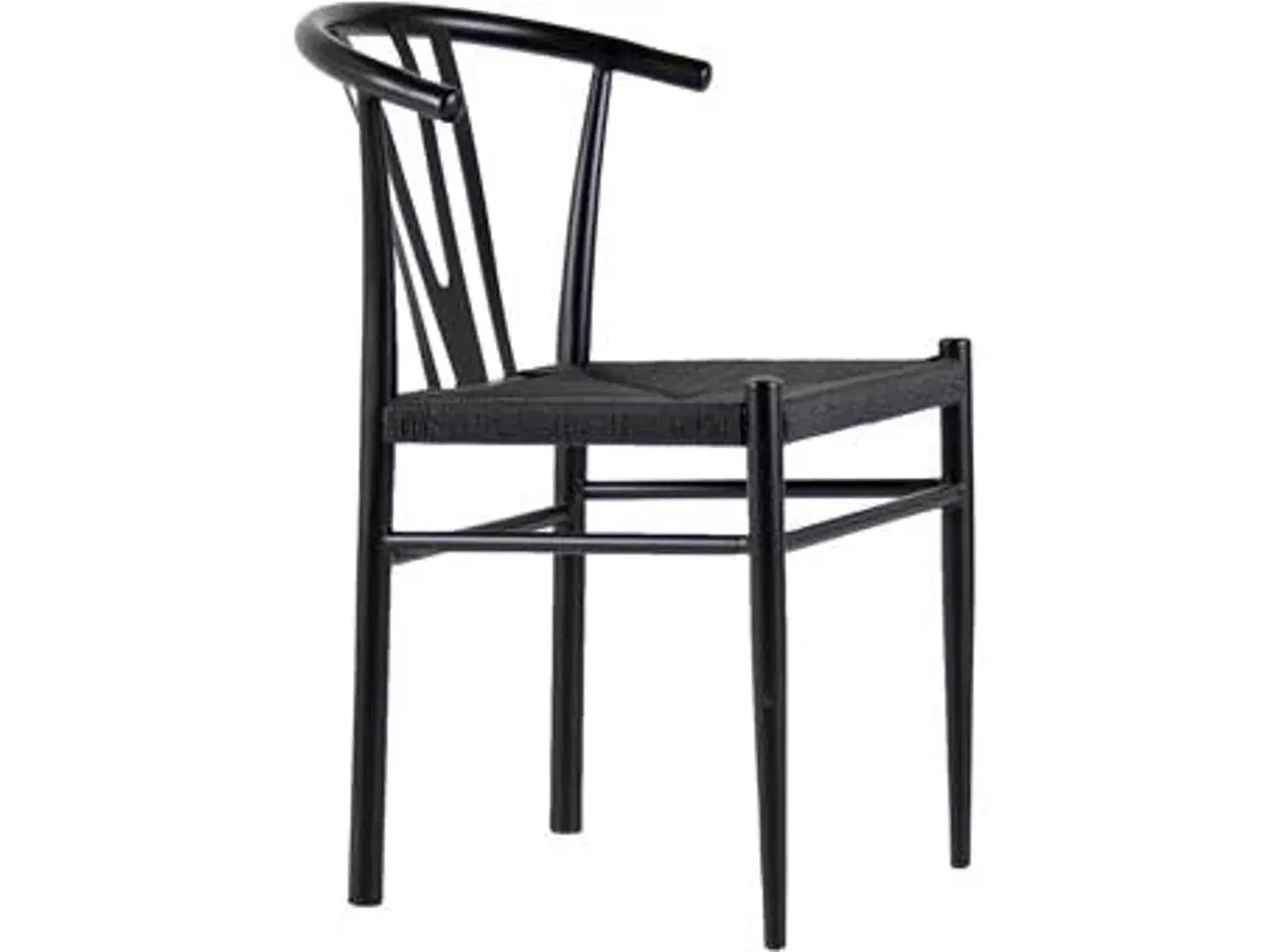 Billede 3 - Spisebordsstole sort flet metalstel