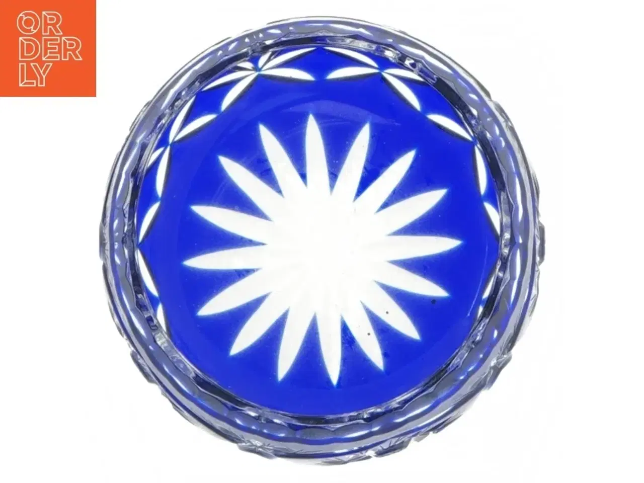 Billede 3 - Blå krystalglas skål (str. 12 x 7,5 cm)