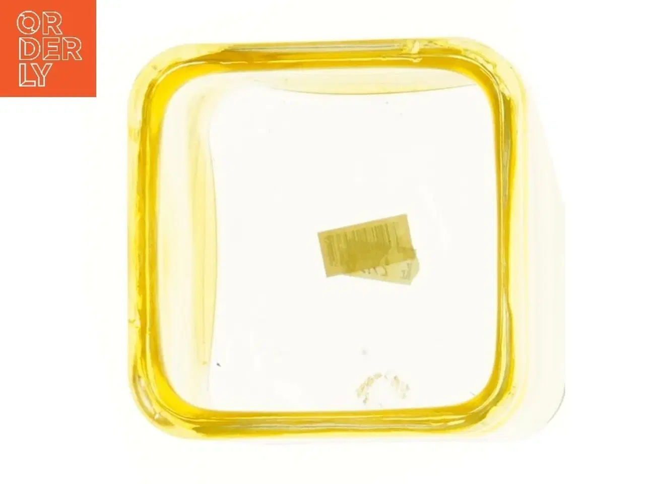 Billede 2 - Gul glasvase (str. 12x12x12 cm)