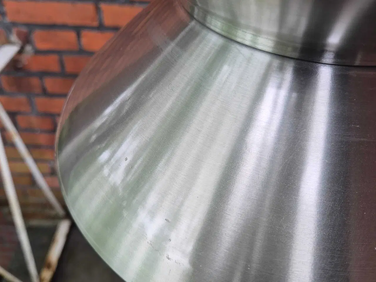 Billede 9 - Smuk retropendel i børstet aluminium 