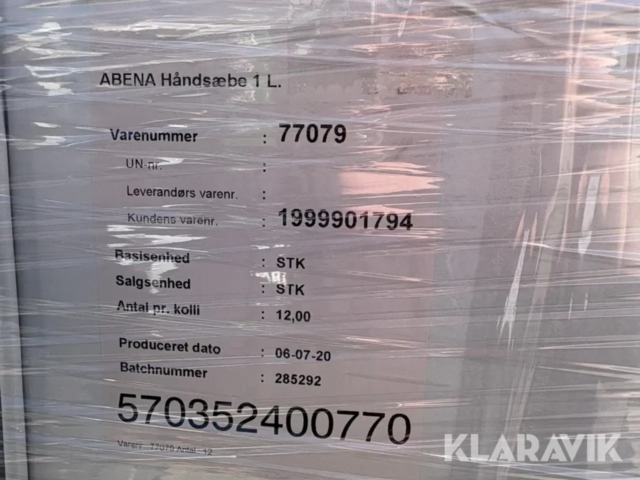 Billede 5 - Håndsæbe med dispenser 720 styk Abena 1999901794 1 liter