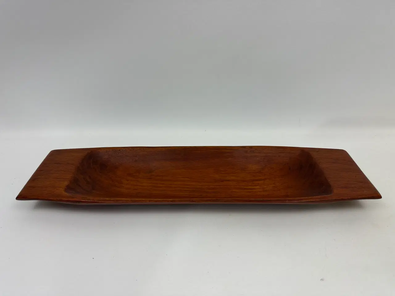 Billede 1 - Retro aflangt teak fad