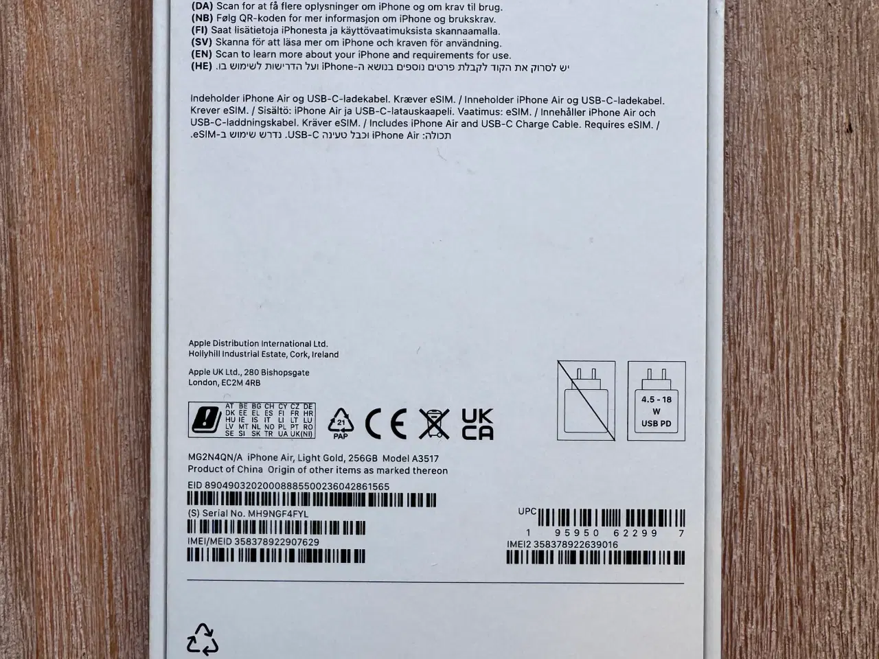 Billede 5 - iPhone 17 Air, 256GB Lightguld