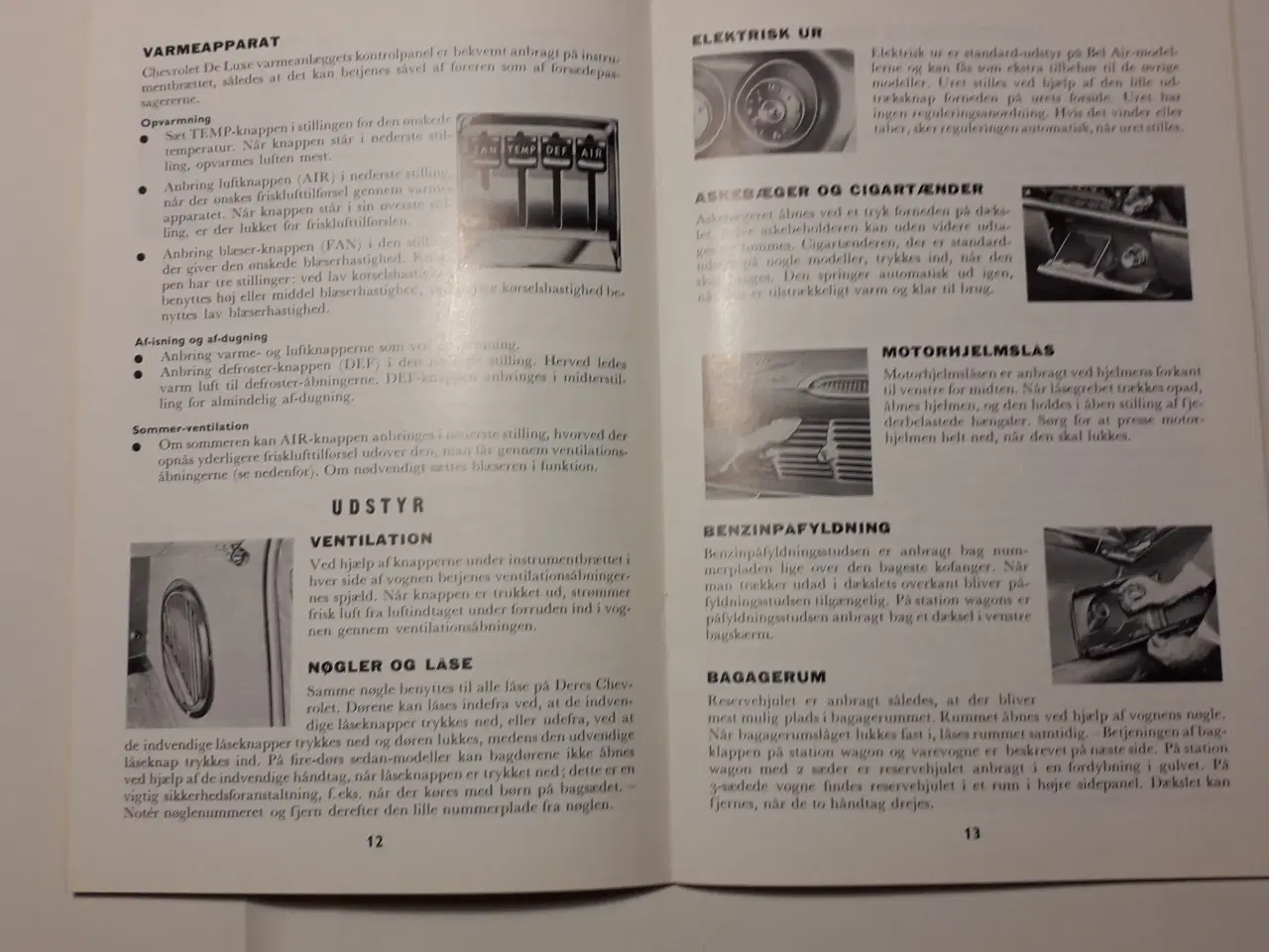 Billede 2 - Chevrolet 1959 Original Instruktionsbog på Dansk