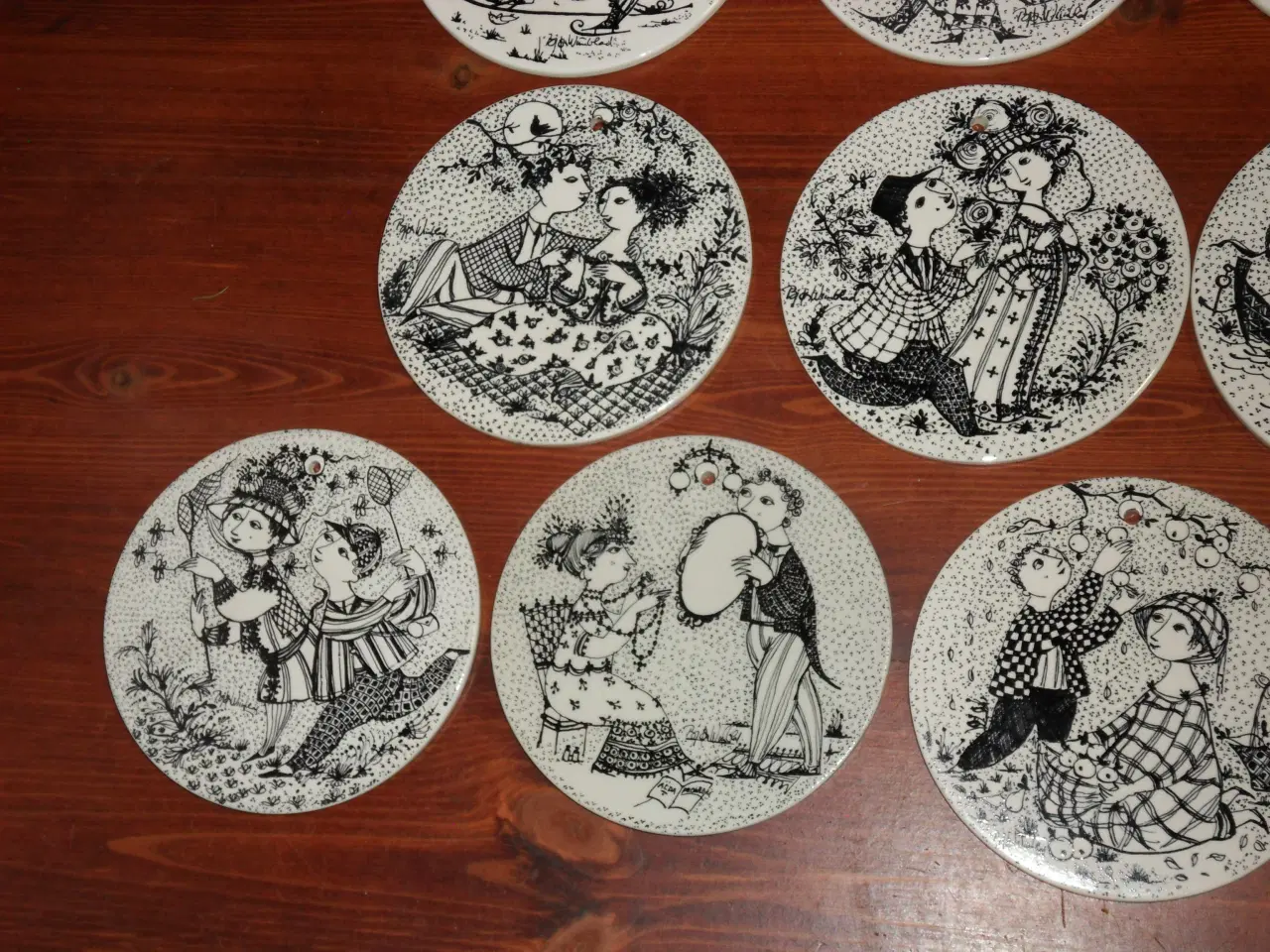 Billede 4 - Bjørn Wiinblad. Måneds-platter