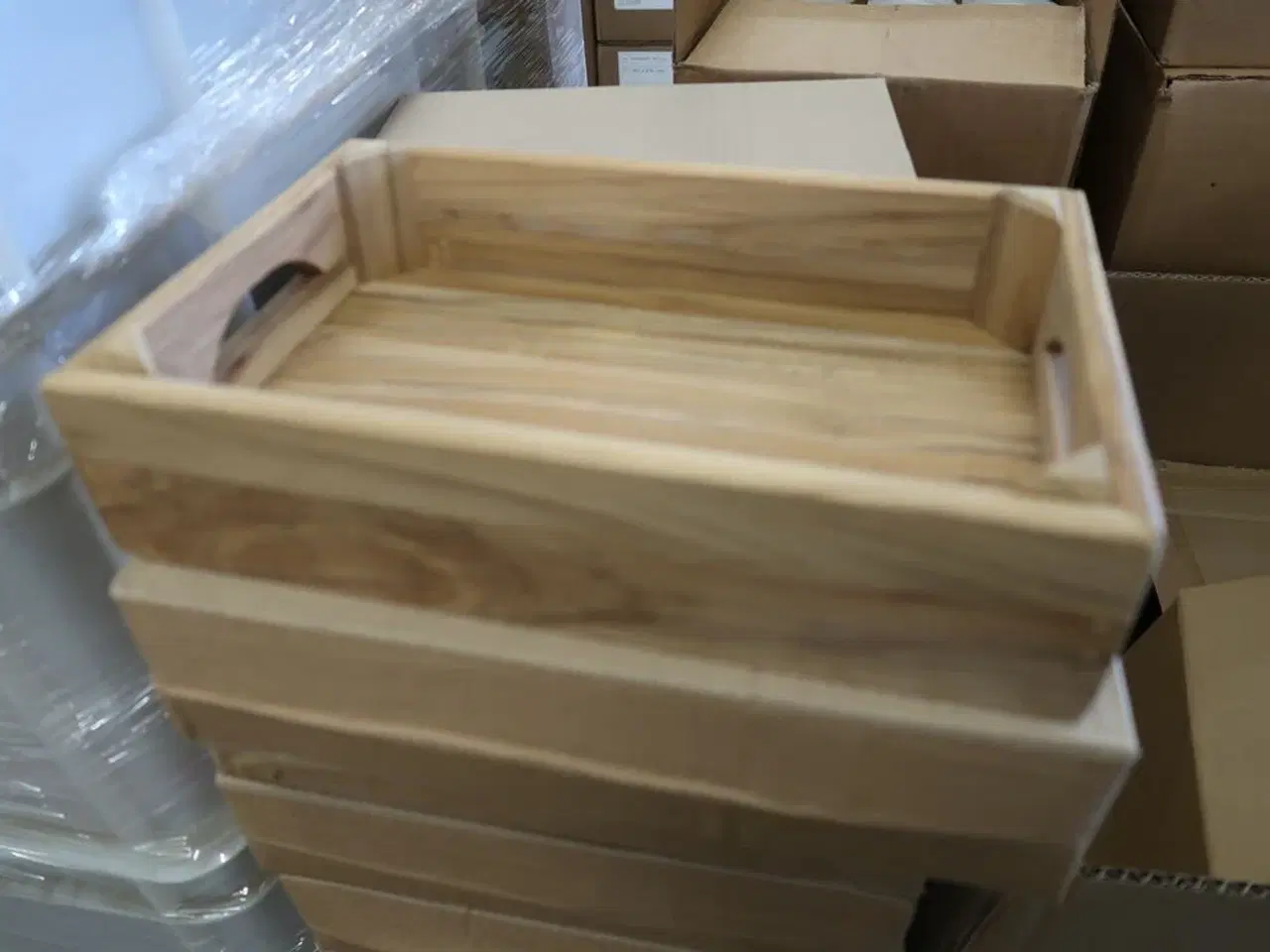 Billede 2 - 8 stk. teak kasser KEN STORKØKKEN Model: 303565