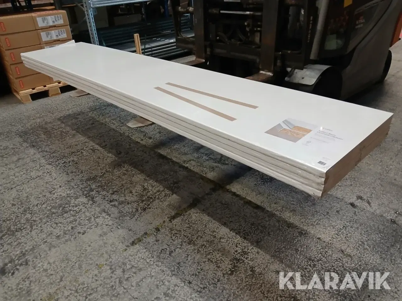 Billede 1 - Bordplader laminat hvid 4 stk