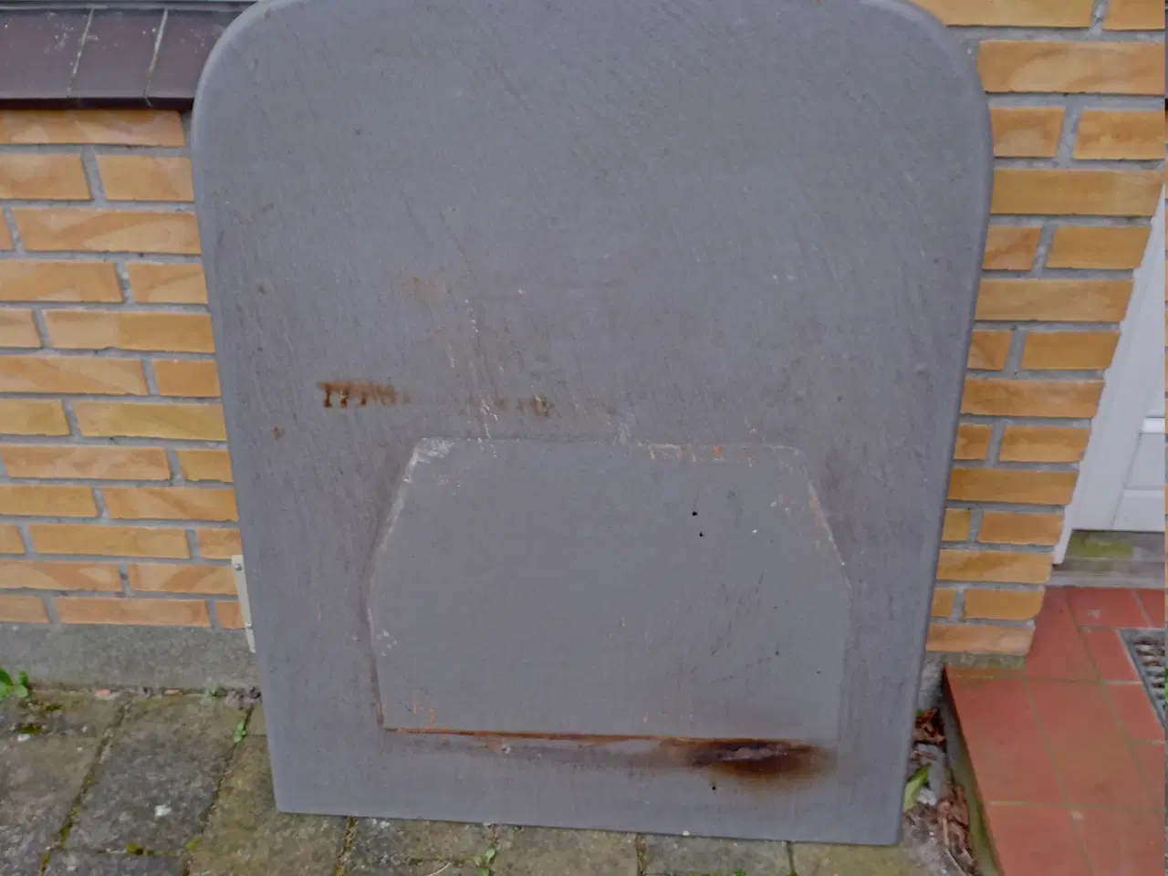 Billede 1 - Skifferplade til brændeovn eller pejs