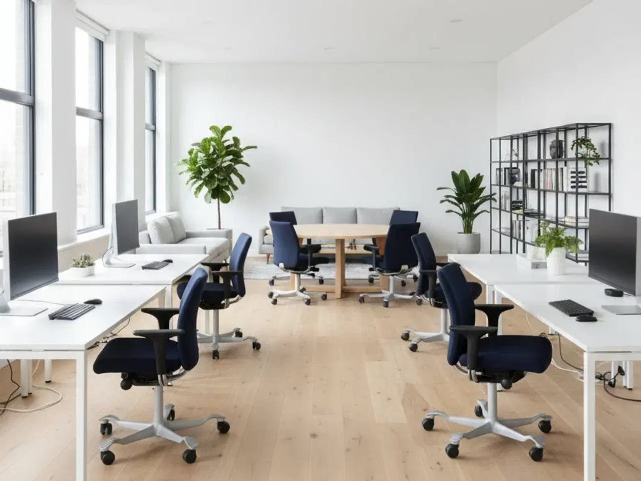 Billede 2 - HÅG Creed 6002 Kontorstol – Mørkeblå/Gråt Stel m. Armlæn 200 mm