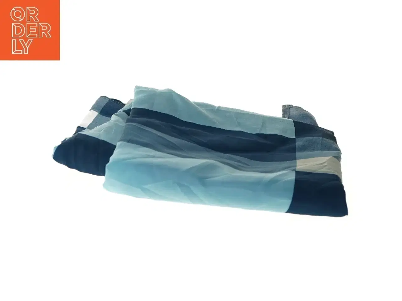 Billede 3 - Blåt ternet badeforhæng i høj kvalitet (str. 200x180 cm)