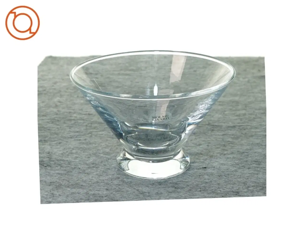 Billede 1 - Skål i glas fra Holmegaard (str. 15 x 9 cm)