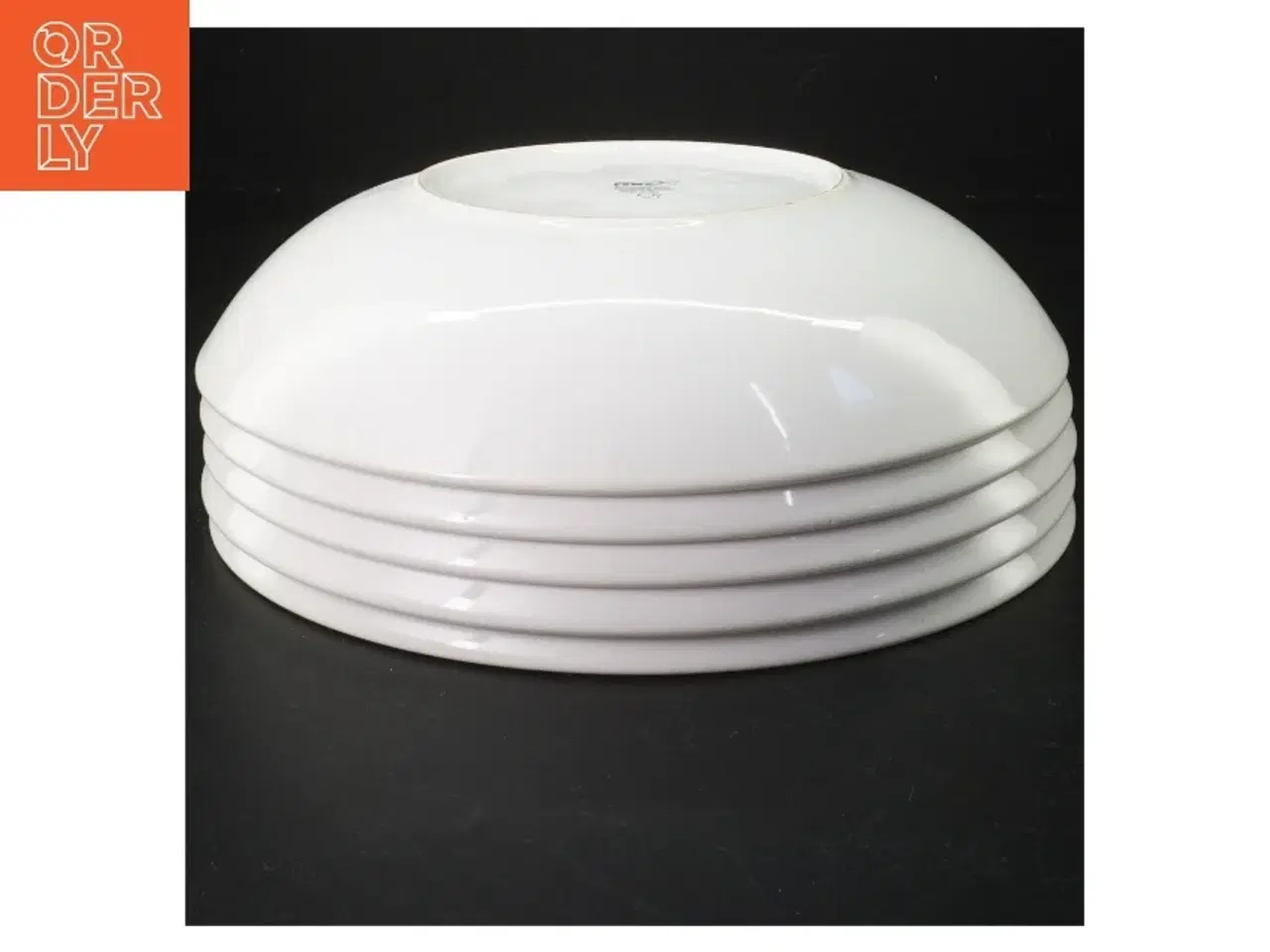 Billede 2 - Hvide porcelænstallerkener, dybe , 5 stk fra IKEA (str. 24 diameter. 5 cm høj)