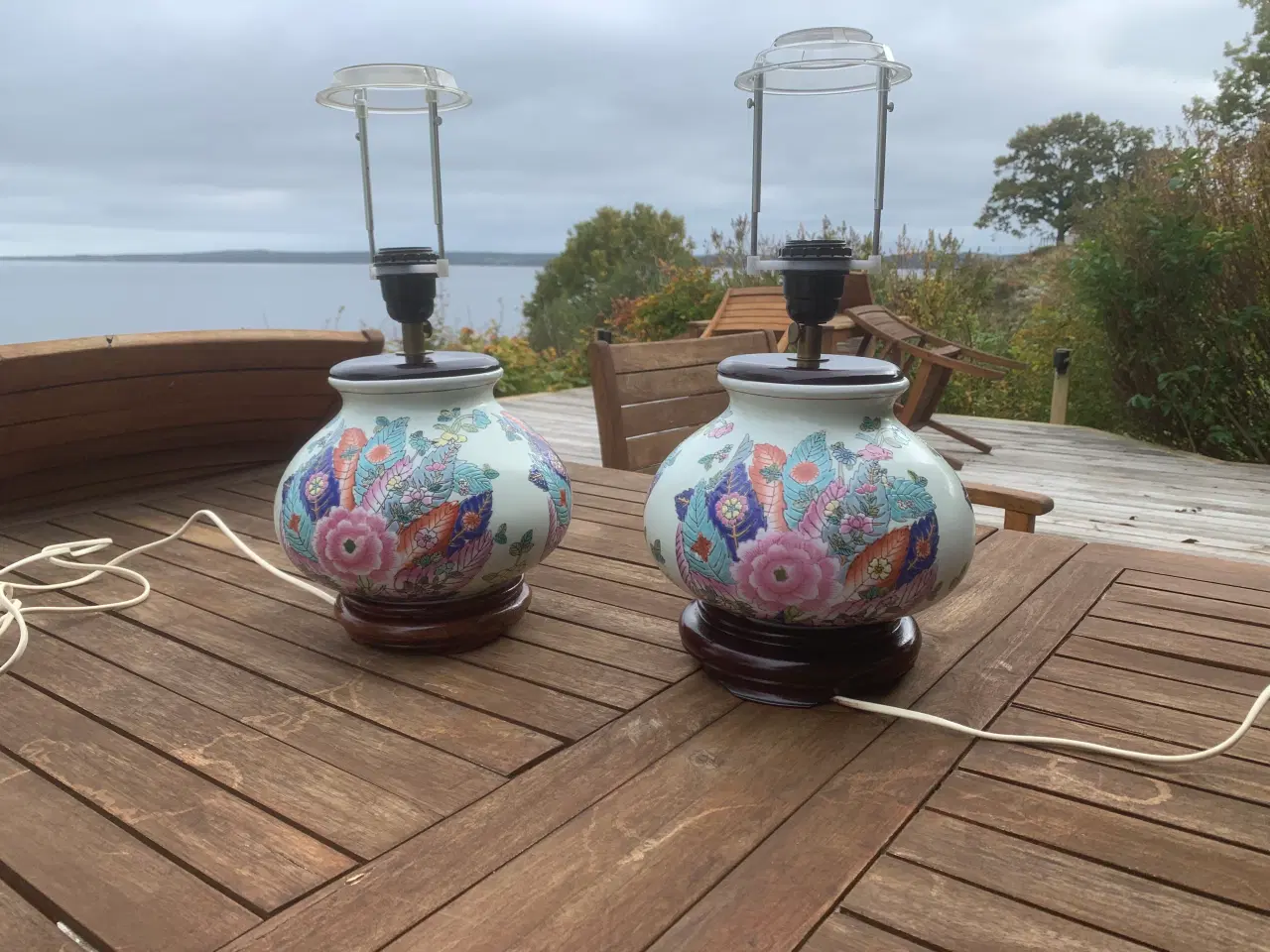 Billede 4 - Kinesiske porcelæn bordlamper 