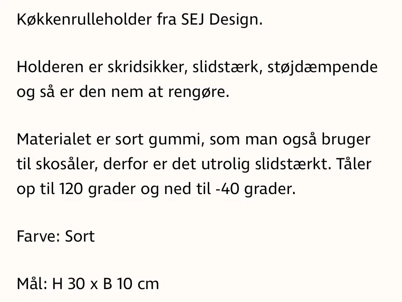 Billede 3 - SEJ Design køkkenrulle holder