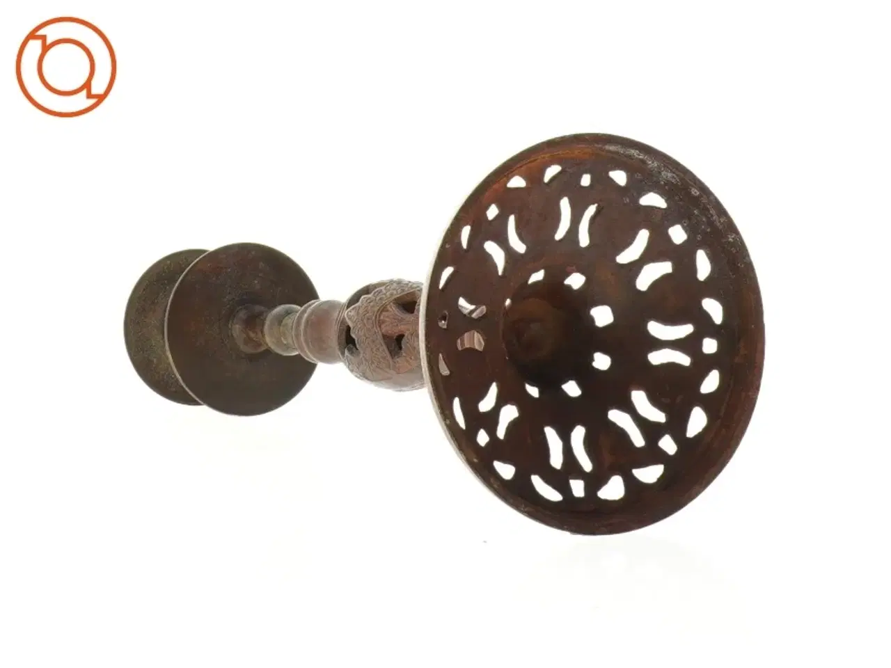 Billede 3 - Støbejerns lysestage (str. 25 x 10 cm)