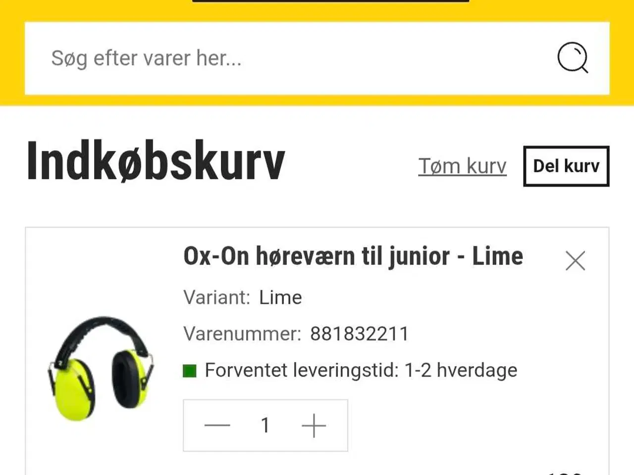 Billede 3 - OX-ON Junior høreværn 
