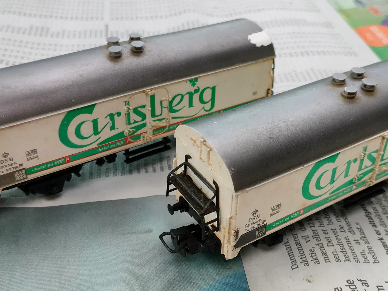 Billede 2 - Märklin DSB Carlsberg Vogne 2stk, skala 1-87 H0  M