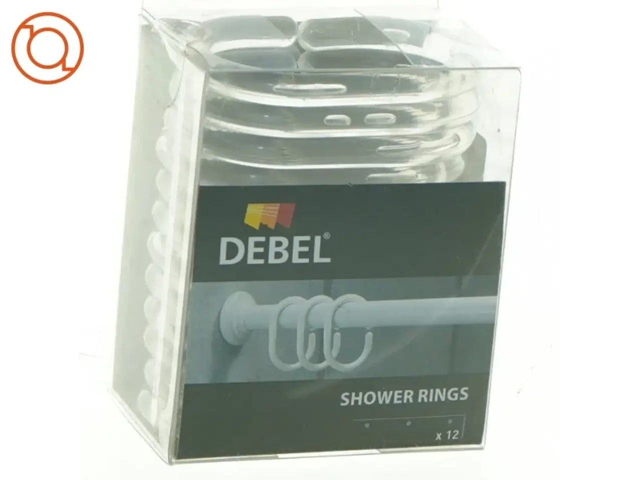 Billede 1 - DEBEL Transparent badeforhængsringe fra DEBEL (str. 6 x 4 cm)
