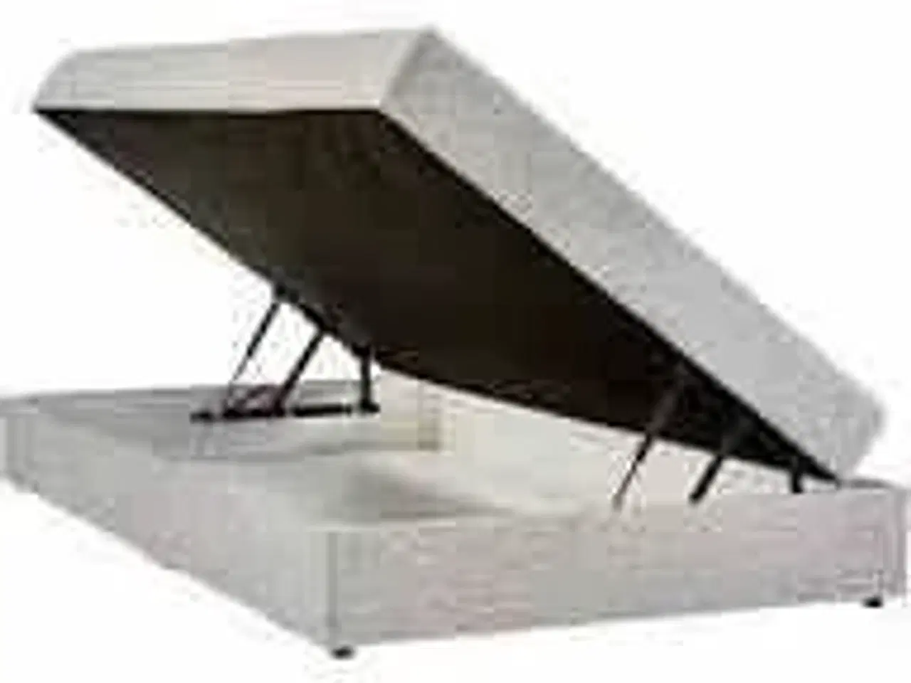 Billede 2 - Nordisk fjer B90 seng med opbevaring 120x200 cm Lysegrå