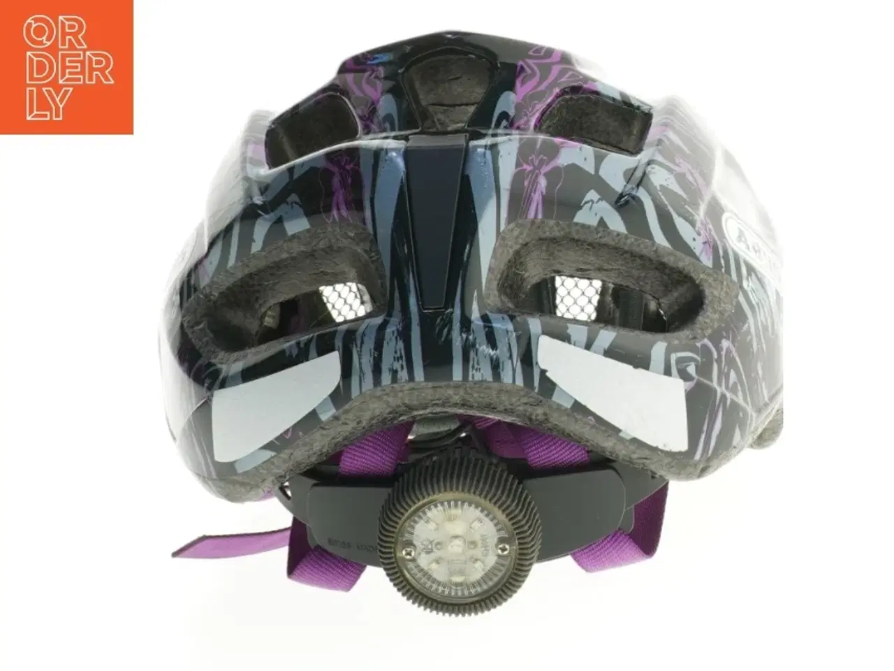 Billede 2 - Cykelhjelm med blomstermotiv fra Abus (str. 28 cm)