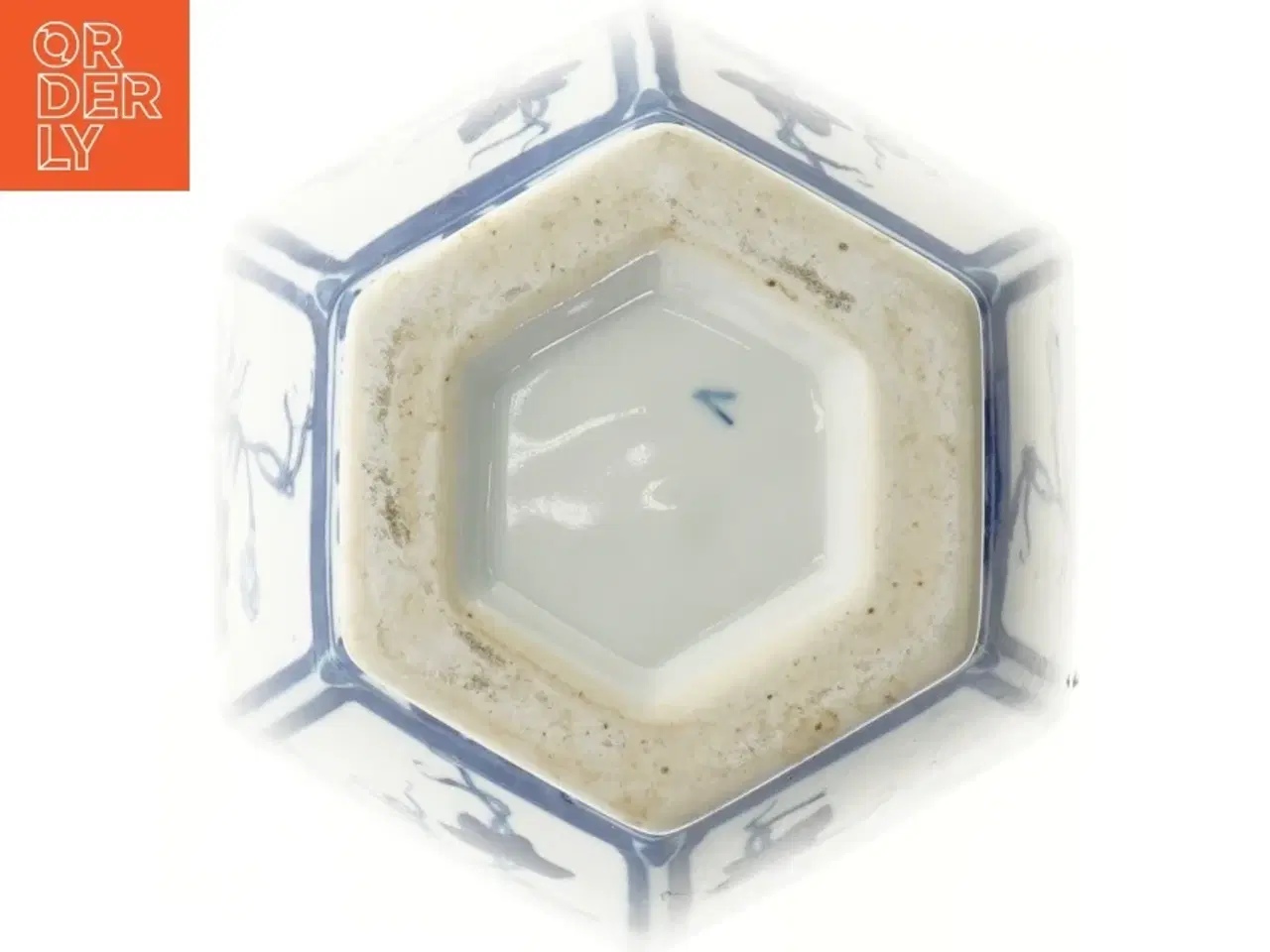 Billede 5 - Blå og hvid porcelænsvase (str. 35 cm)