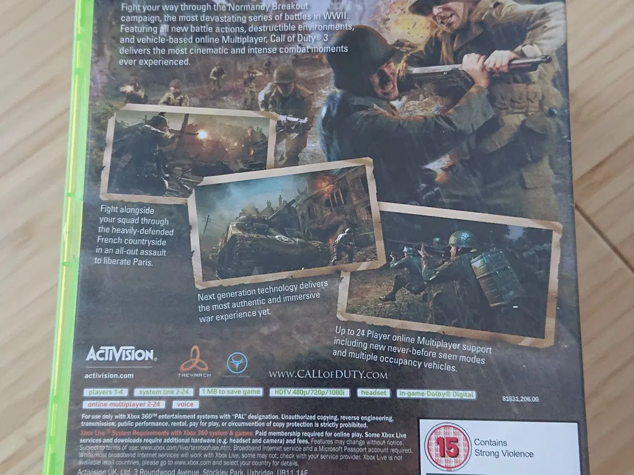 Billede 2 - xbox 360 spil Call of Duty 3