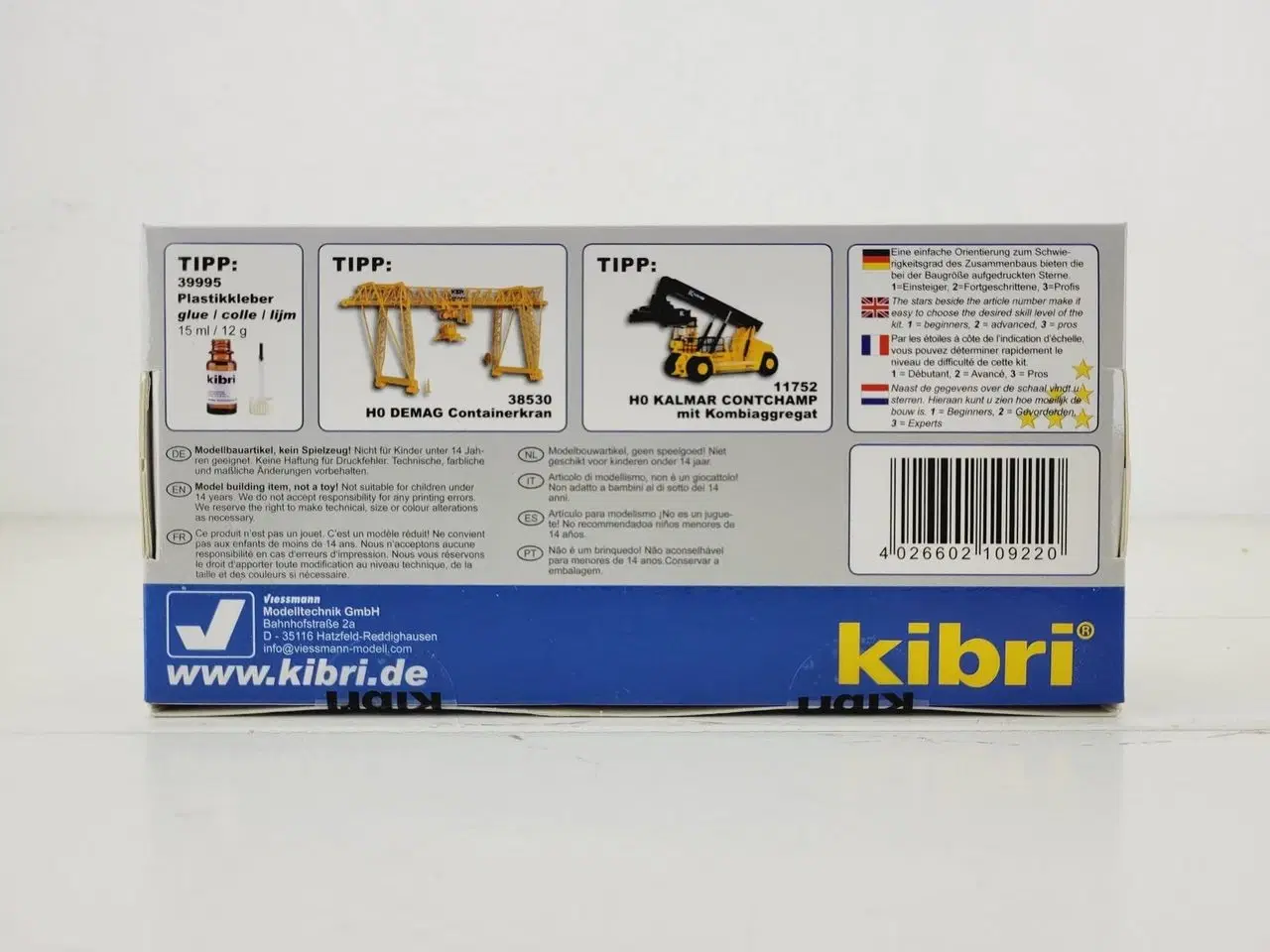 Billede 4 - Kibri 10922 H0 6 stk. 40 fods container H0 - NY 
