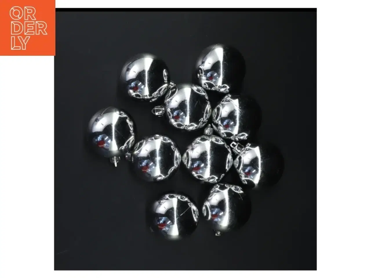 Billede 1 - Sølv juletræskugler (str. 10 styk)
