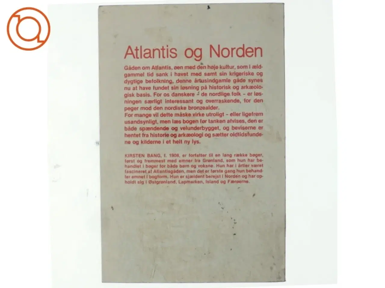 Billede 3 - Atlantis og norden af Kirsten Bang (bog)