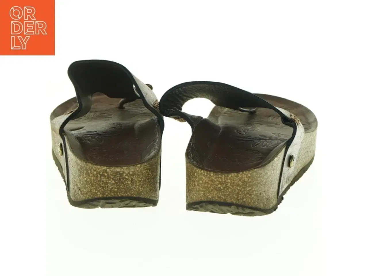 Billede 5 - Brune læderklipklapper (str. 39)