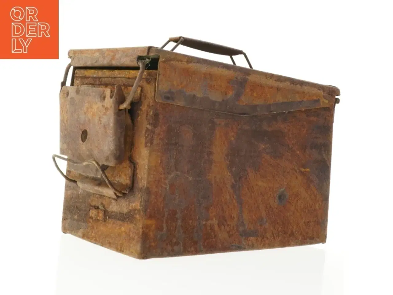 Billede 2 - Ammunitions kasse i rust metal (str. 29 x 19 x 15 cm)